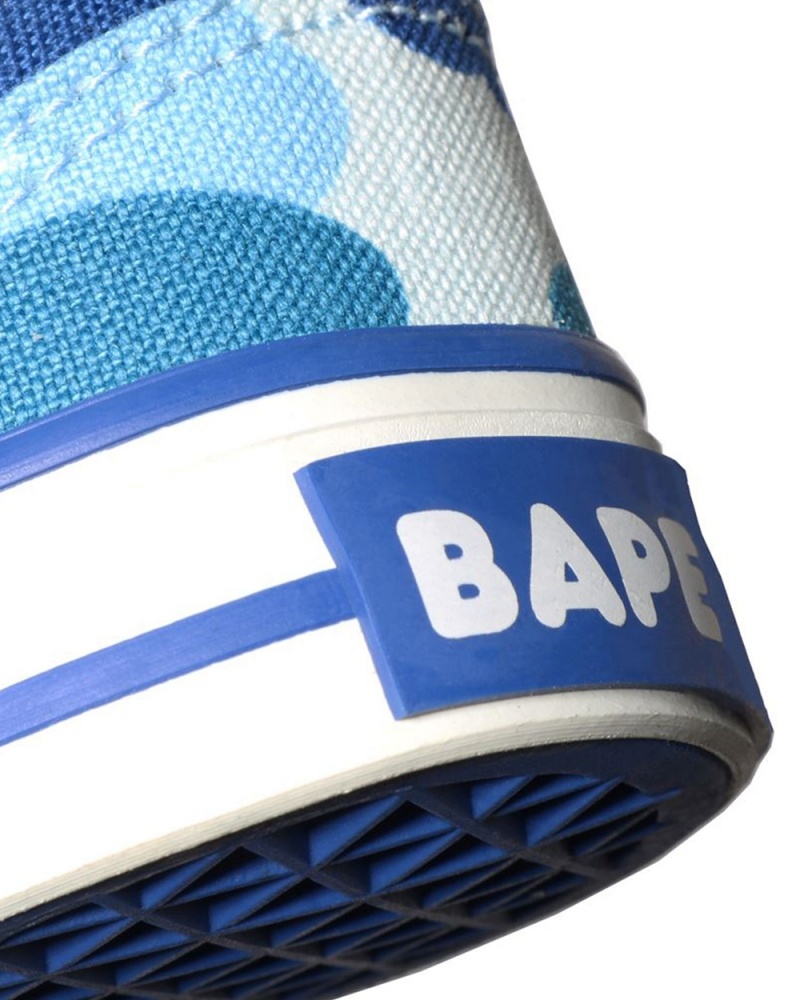 Chaussure Bape ABC Ape Head Patch Slip Ons Bleu Enfant | YME-74456030